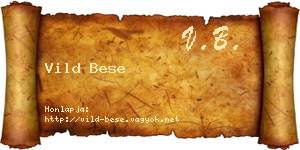 Vild Bese névjegykártya